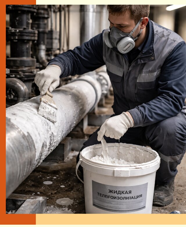 Утепление оборудования жидкой теплоизоляцией в Арсеньеве