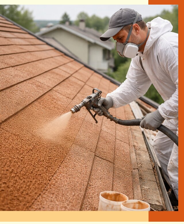 Утепление кровли жидкой пробкой в Арсеньеве от 2776 руб./м² под ключ | ТепломастерРсн