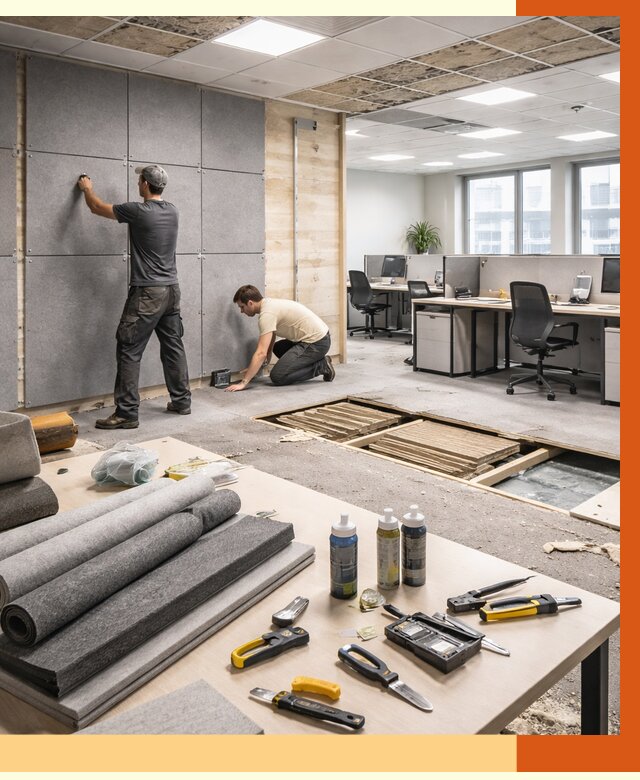 Профессиональная шумоизоляция офиса в Арсеньеве от 6939 руб. за м2 | ТепломастерРсн