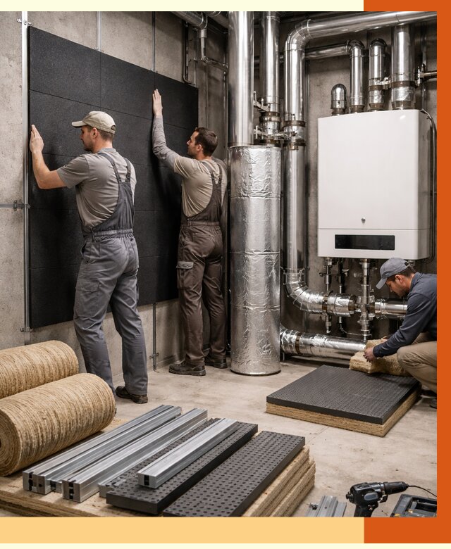 Шумоизоляция котельной в Арсеньеве от 6682 руб. под ключ | Профессиональная звукоизоляция — ТепломастерРсн