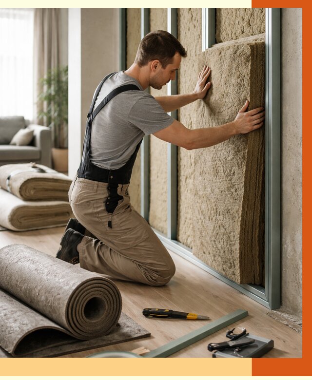 Шумоизоляция перегородок в Арсеньеве от 1696 руб. за м2 — ТепломастерРсн