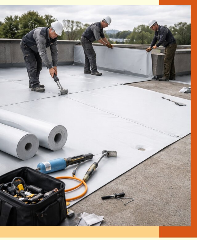 Гидроизоляция мембранной кровли в Арсеньеве от 7710 руб./м² — профессионально | ТепломастерРсн