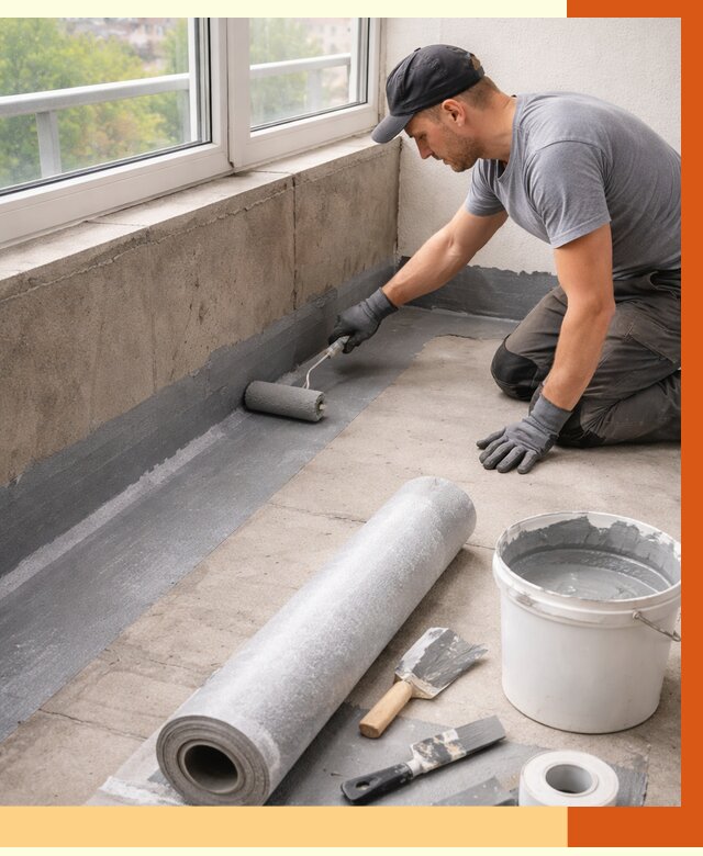 Профессиональная гидроизоляция балкона в Арсеньеве от 4318 руб. | ТепломастерРсн