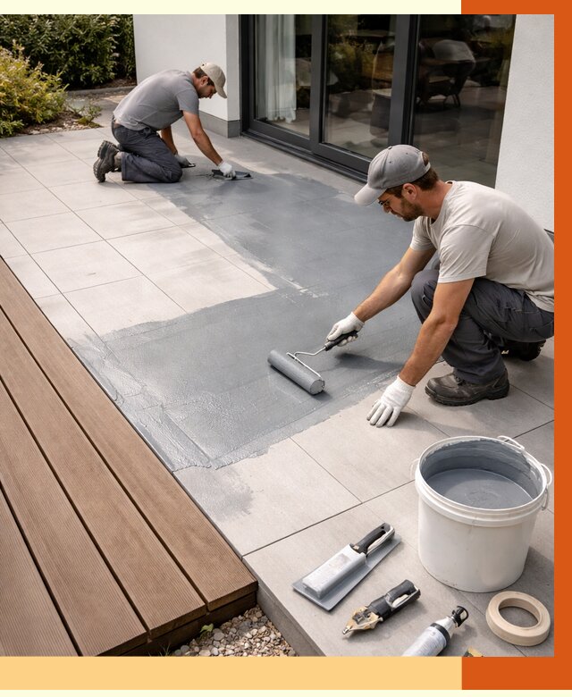 Гидроизоляция террасы в Арсеньеве под ключ от 7710 руб./м² | ТепломастерРсн