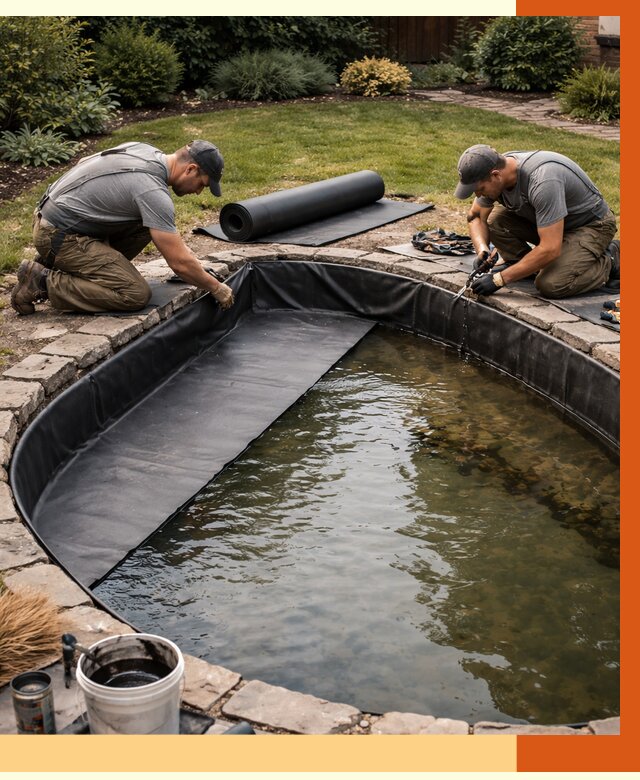 Гидроизоляция пруда в Арсеньеве от 15420 руб. под ключ | ТепломастерРсн профессионально