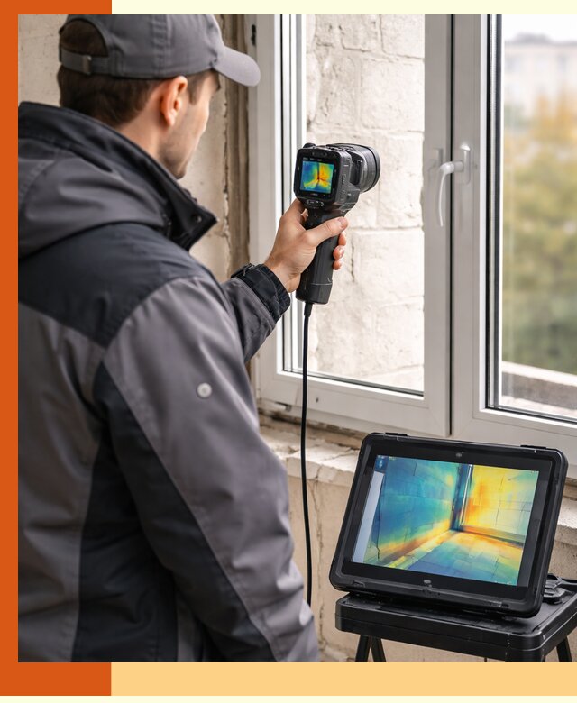 Тепловизионное обследование дома в Арсеньеве для выявления утечек тепла