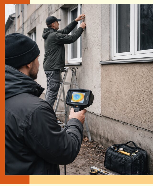 Тепловизионное обследование фасада в Арсеньеве для выявления дефектов