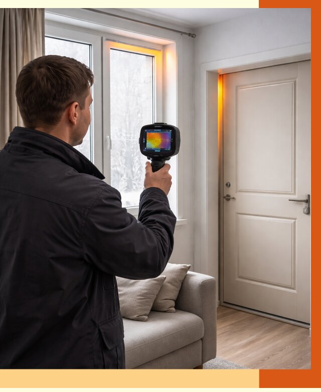 Тепловизионное обследование окон и дверей в Арсеньеве от 4626 руб. | ТепломастерРсн