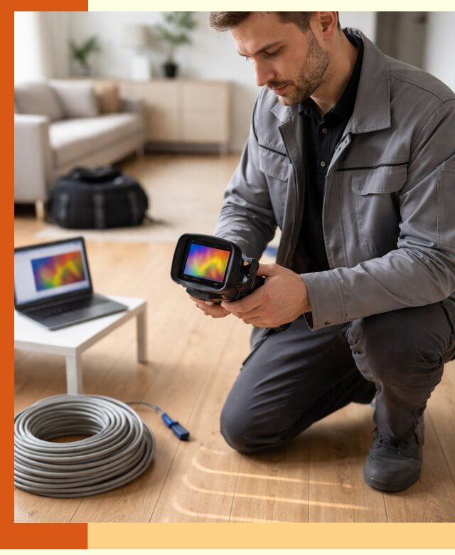 Тепловизионное обследование тёплого пола в Арсеньеве для точной диагностики