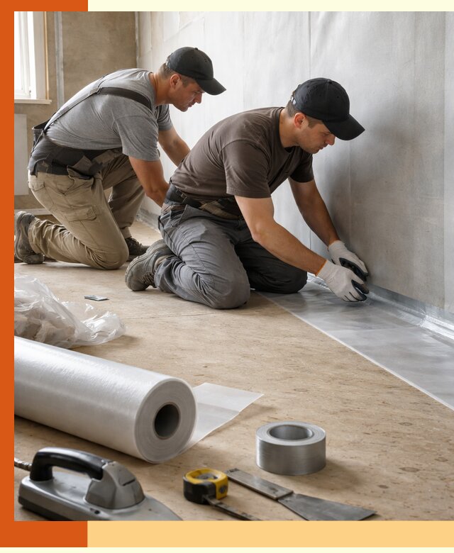 Монтаж пароизоляции для дома и помещений в Арсеньеве